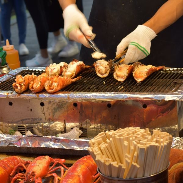 Lobster Tails in Myeongdong Food Street