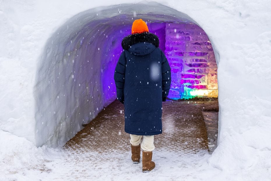 Ice cave at the Chilgapsan Ice Fountain Festival Korea