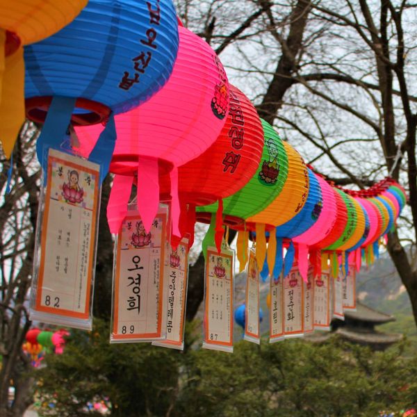 Lanterns at Beopjusa Temple in Songnisan National Park