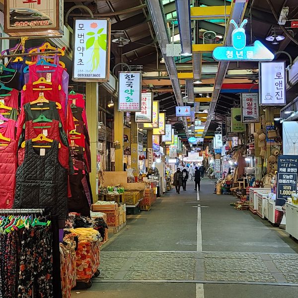 Inside Nambu traditional market in Jeonju