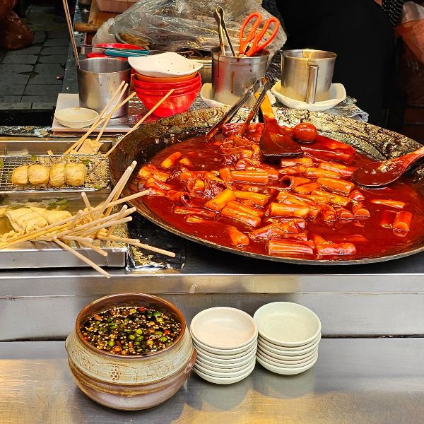 Street food in Namdaemun Market in Seoul