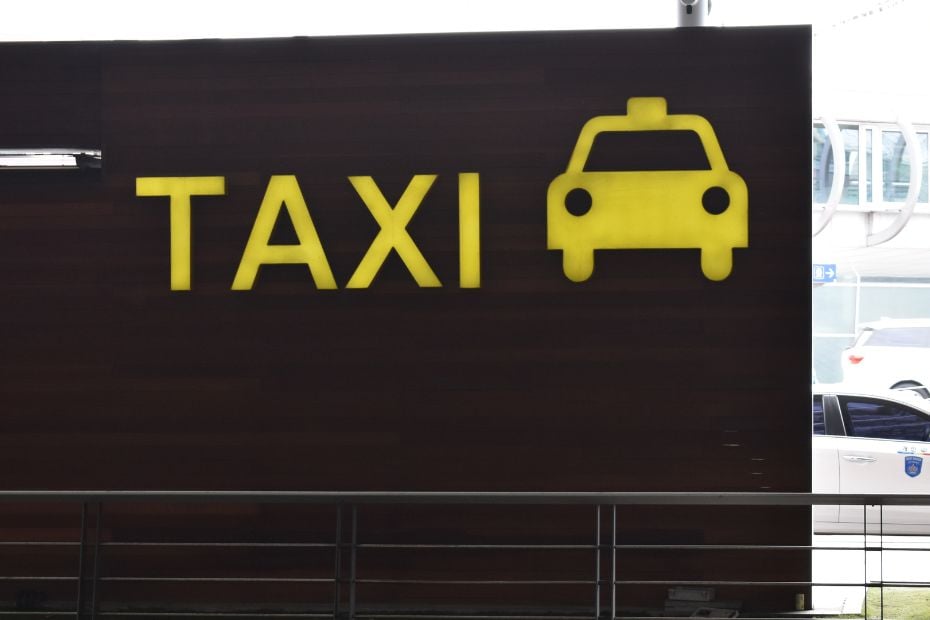 Taxi sign at Incheon Airport Korea