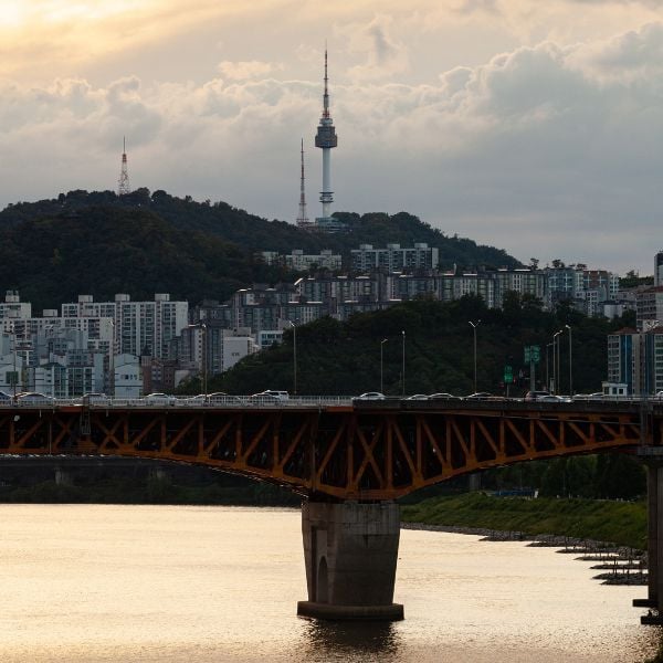 View of N Seoul Tower from Han River