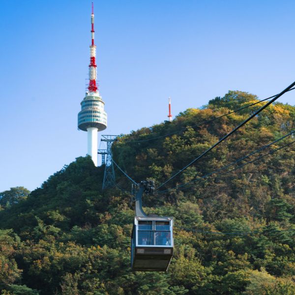 Cable Car to N Seoul Tower in Seoul