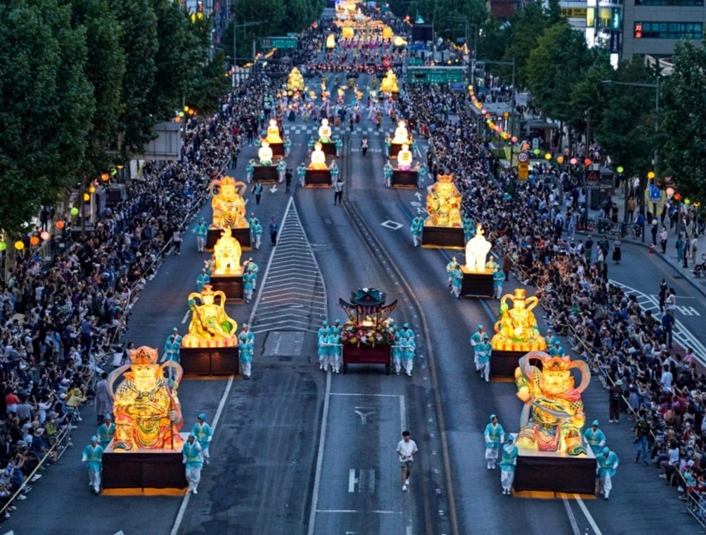Celebration of Lotus Lantern Parade in South Korea